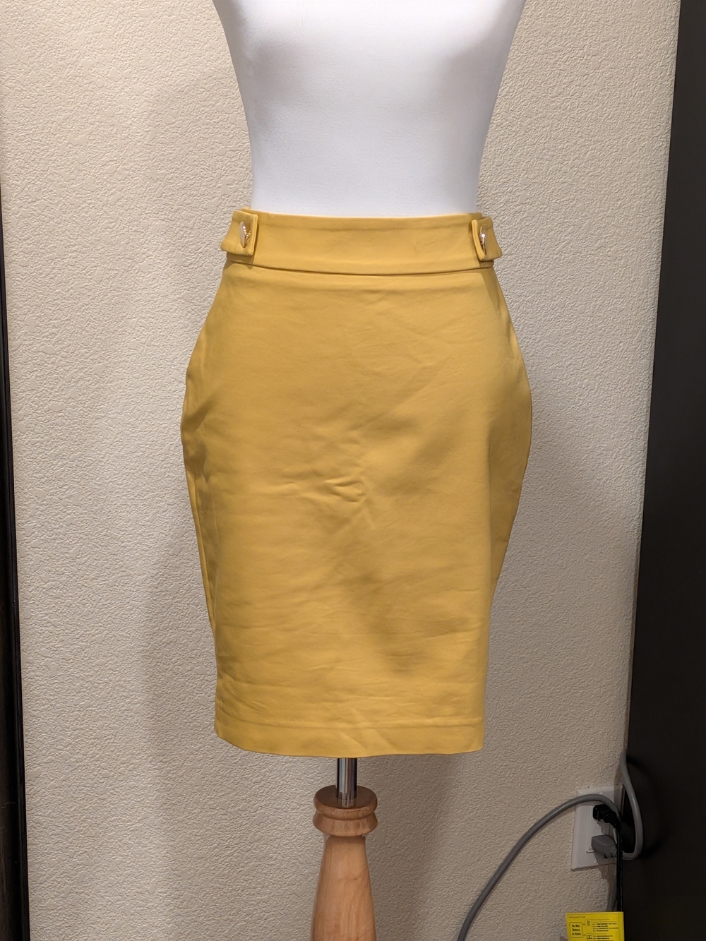 Express Mustard Yellow High Waist Pencil Skirt Size 00